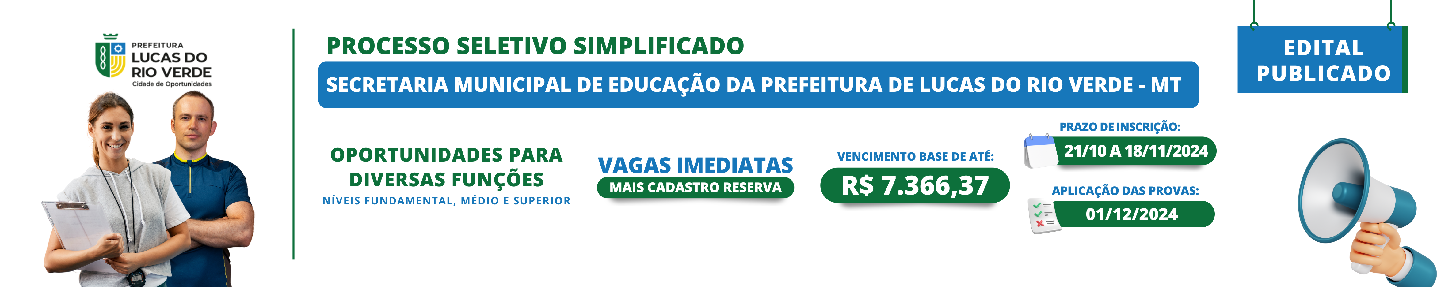 SEC. EDUCAÇÃO - LUCAS DO RIO VERDE (EDITAL PUBLICADO)